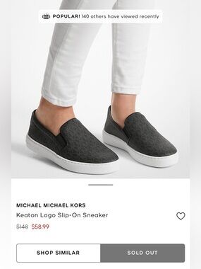 MICHAEL MICHAEL KORS
Keaton Logo Slip-On Sneaker: Woman’s Size 9
